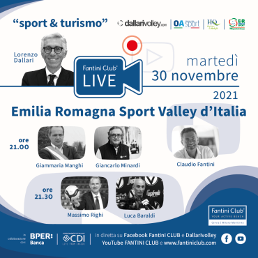 CS_29-11-2021: Emilia-Romagna Sport Valley d'Italia: domani live con Manghi, Minardi, Righi e Baraldi.