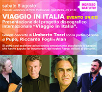 Concerto Viaggio in Italia: Tozzi, Pupo, Fogli a Alan a Igea Marina