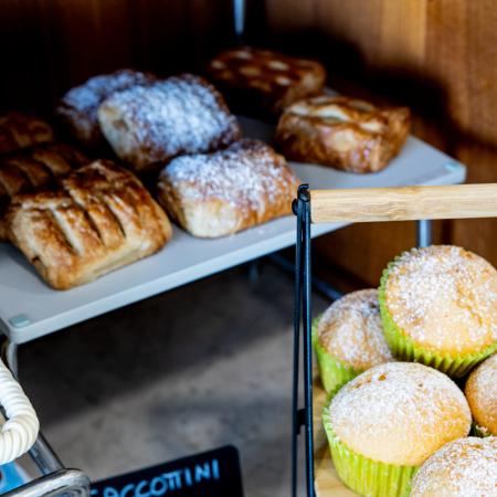 Soft, fragrant pastries dusted with powdered sugar evoke warmth and sweetness.