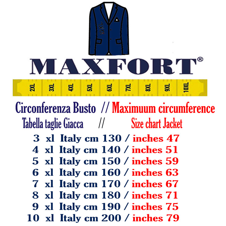 Maxfort Men S Jacket Plus Size Article Carota Blue Taglie Forti Uomo