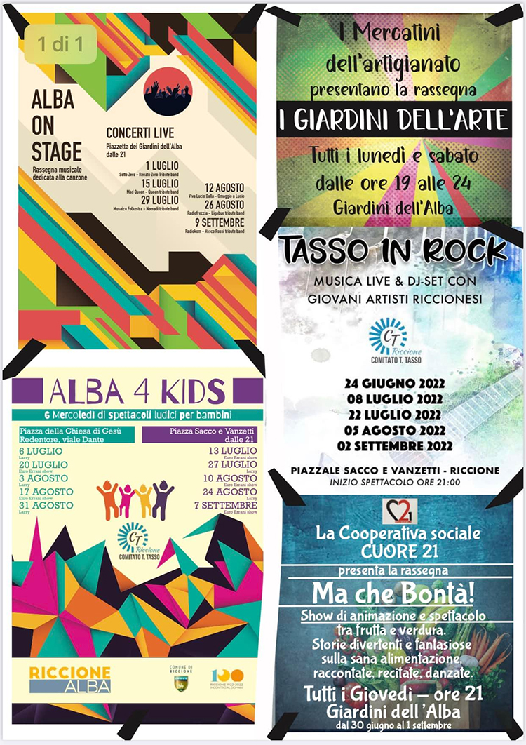 Alba On Stage, I Giardini dell'Arte, Dr. Tasso & Alba Rock, Alba 4 Kids, Ma che Bontà