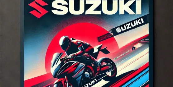 Poster di una moto Suzuki per il Motor Fest 2025.