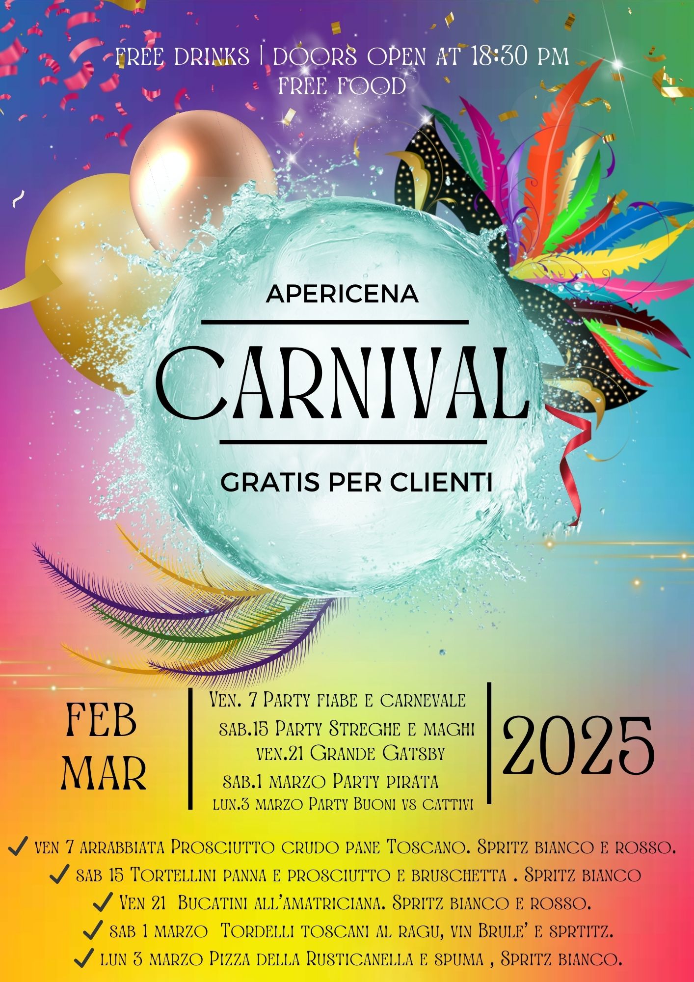 Apericena Party Carnevale Viareggio 2024