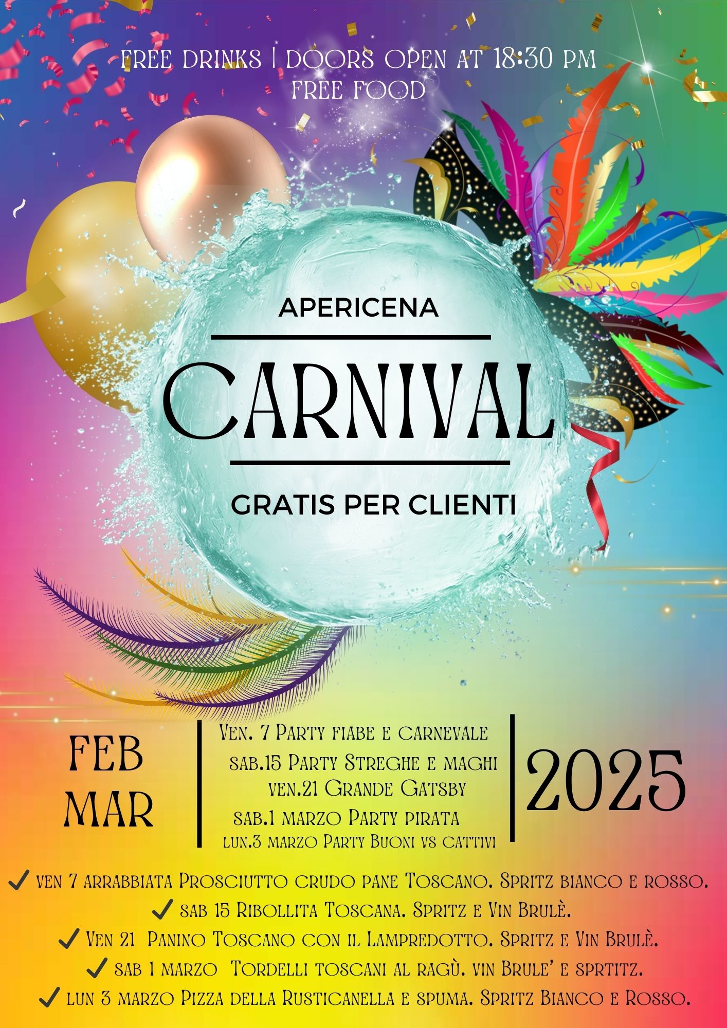 Apericena Party Carnevale Viareggio 2024