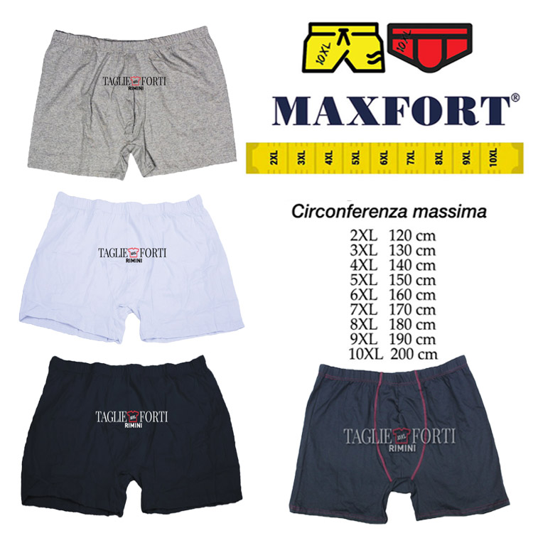 Maxfort boxer intimo cotone elastico taglie forti uomo articolo 250 nero |  Taglie Forti Uomo