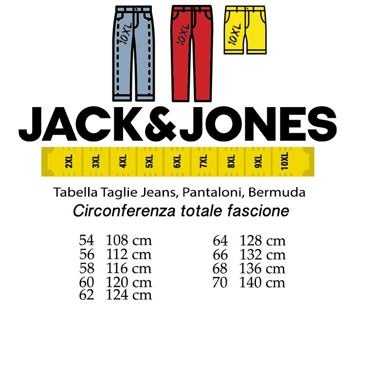 Jack Jones Jeans Size Chart