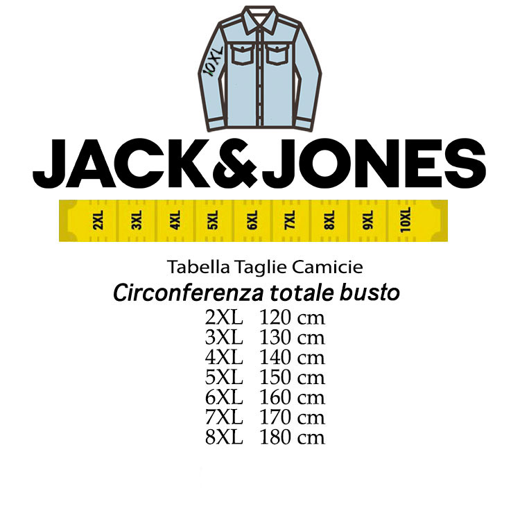 Jack Jones Clothing Size Chart