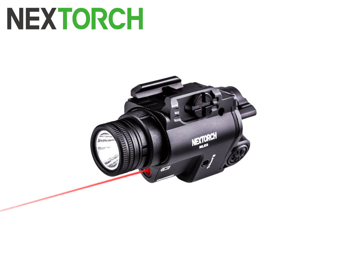 Vendita Nextorch wl23r torcia led 1300 lumenens e laser rosso per arma,  vendita online Nextorch wl23r torcia led 1300 lumenens e laser rosso per  arma