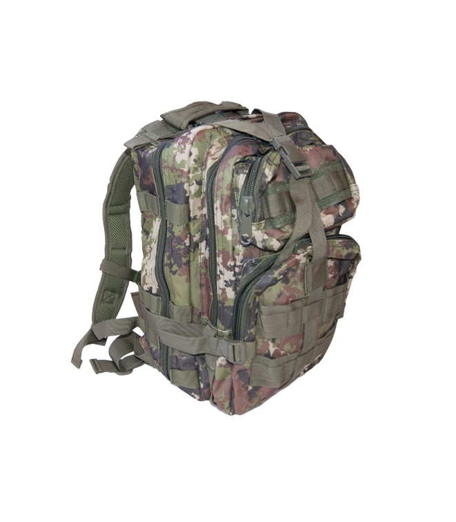 Zaino Militare vegetato italiano con camel back incorporata 30 Litri Esercito