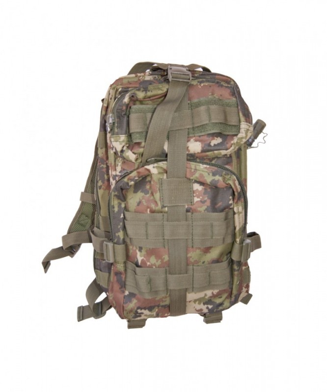 Zaino Militare vegetato italiano con camel back incorporata 30 Litri Esercito