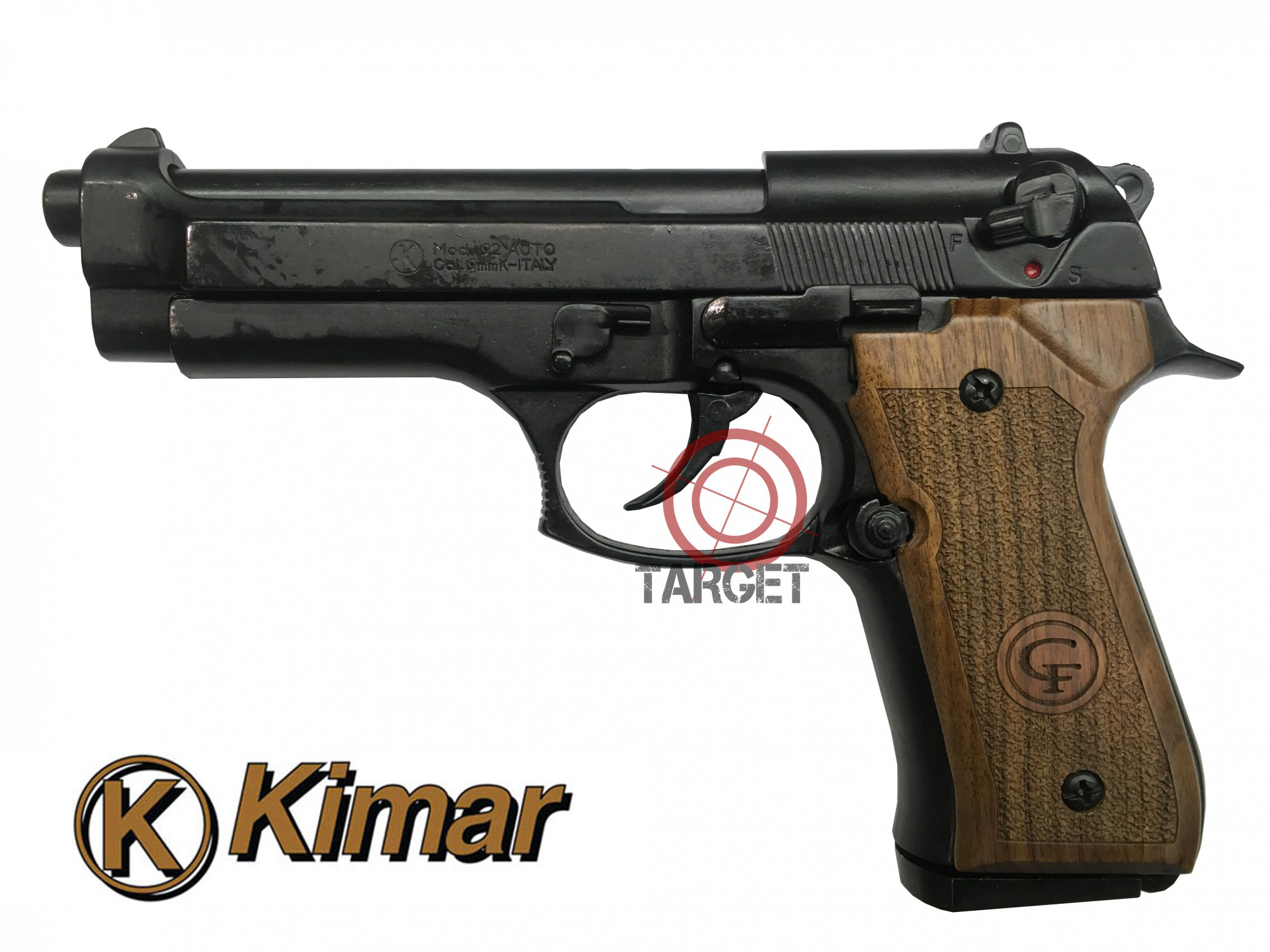 Vendita Kimar 92 auto black 9mm guance vero legno special edition, vendita  online Kimar 92 auto black 9mm guance vero legno special edition