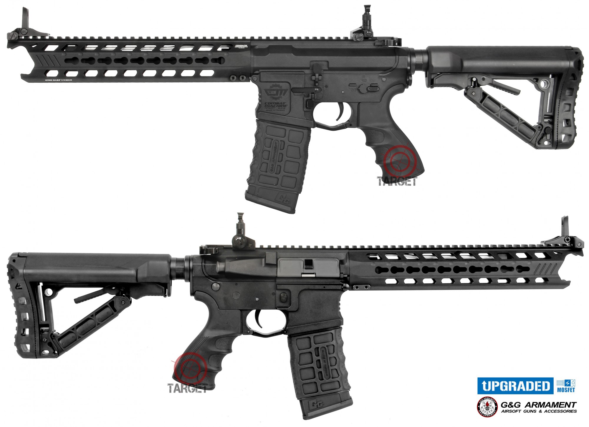 G&G CM16 PREDATOR BLACK MOSFET KEYMOD | Target Soft Air San Marino