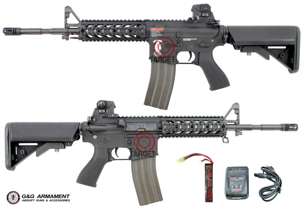 G G Cm16 Raider L Black Lipo Kit Target Soft Air San Marino