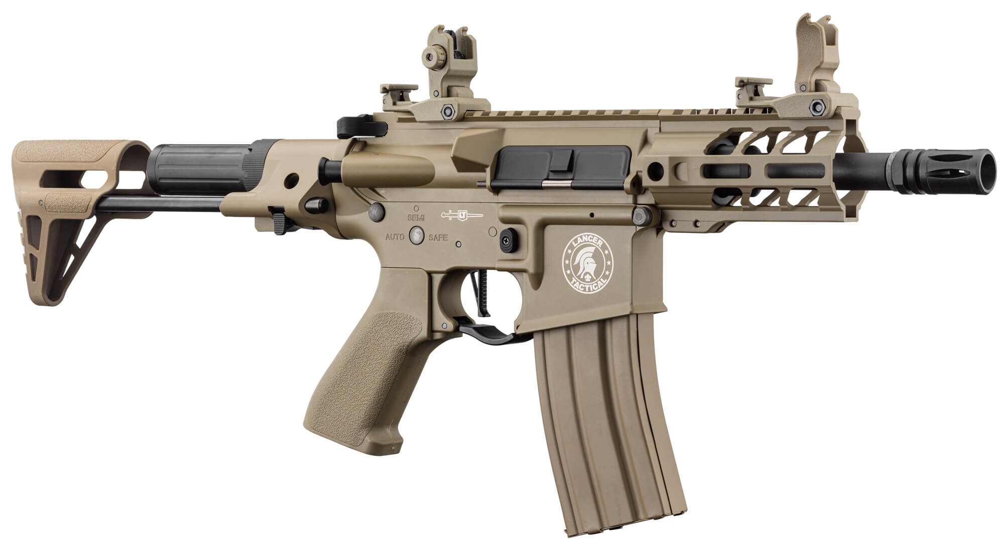 Vendita Lancer Tactical M4 Enforcer Battle Hawk Pdw 4" Proline Etu Tan ...