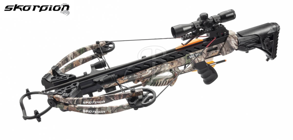 Balestra Compound XBC 390 Camo + Accessori 375 FPS - 175# Skorpion SKORPION, Arceria, Balestre sportive