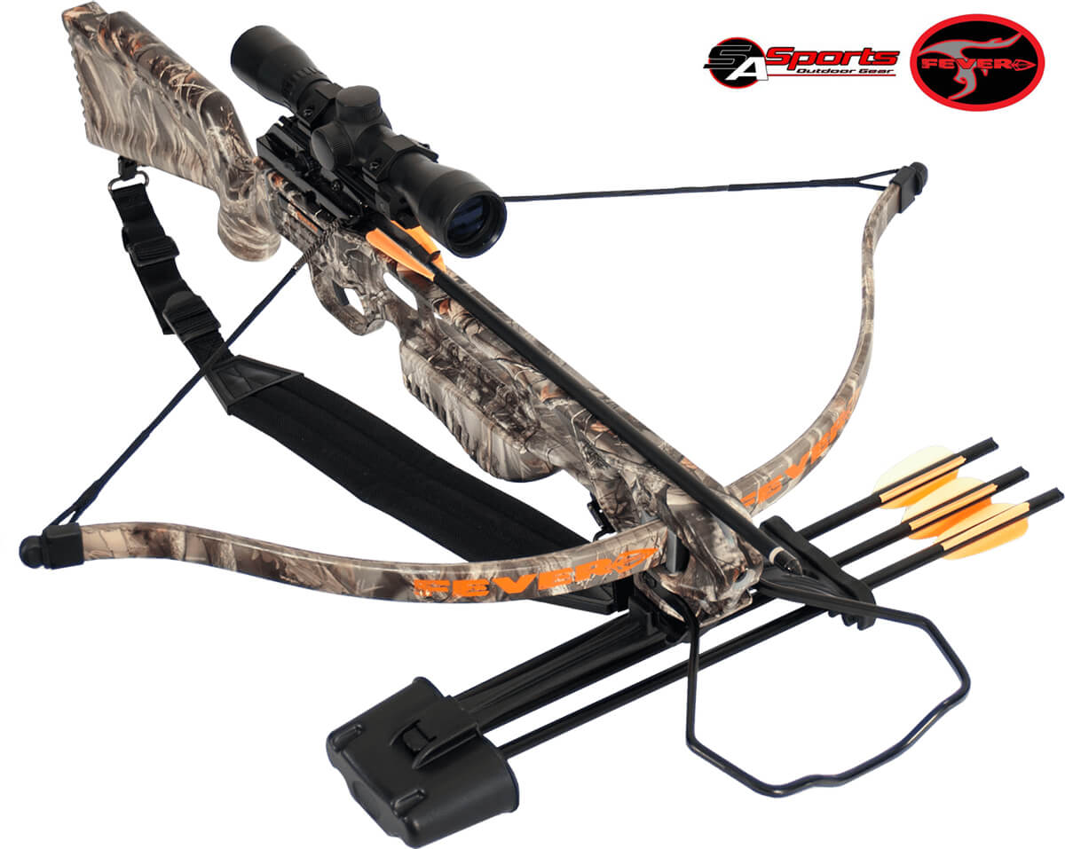175 lbs Fever model crossbow rifle with metal frame, reinforced stock and f...