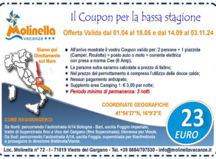 Campingangebot auf dem Gargano f&uuml;r Herbst und Allerheiligen