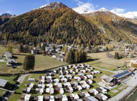 July in a camper or caravan in the Aosta Valley