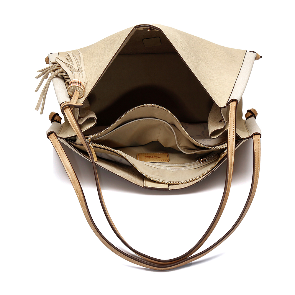 Abbacino - Muelleri Beige shopping-style shoulder bag | Sabbioni.it