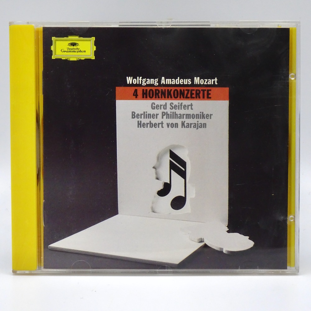 Wolfgang Amadeus Mozart : 4 Hornkonzerte / Herbert Von Karajan - Berliner Philharmoniker - Gerd Seifert / CD - Made in EUROPE 1991 - DEUTSCHE Wolfgang Amadeus Mozart : 4 Hornkonzerte / Herbert Von Karajan - Berliner Philharmoniker - Gerd Seifert / CD - Made in EUROPE 1991 - DEUTSCHE