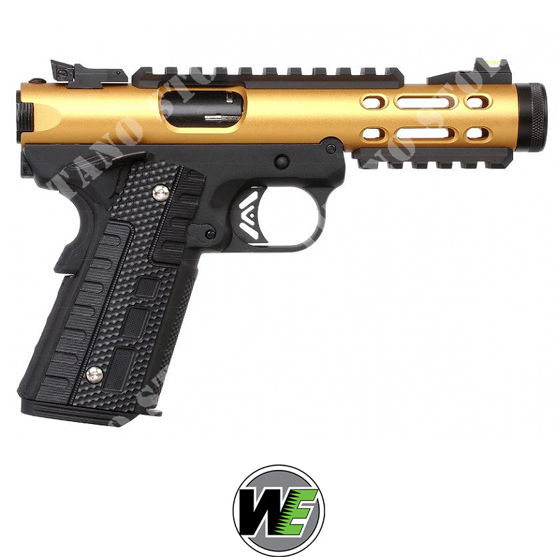 Pistola Gas M1911 ORO Professional Scarrellante Full Metal WE Green Gas -  Antica Porta del Titano: armeria a San Marino e softair shop online