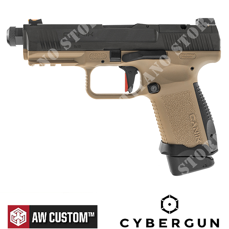 Pistola a gas canik tp9 tan/black blowback aw/cybergun (550003): Pistole a gas  scarrellanti per Softair