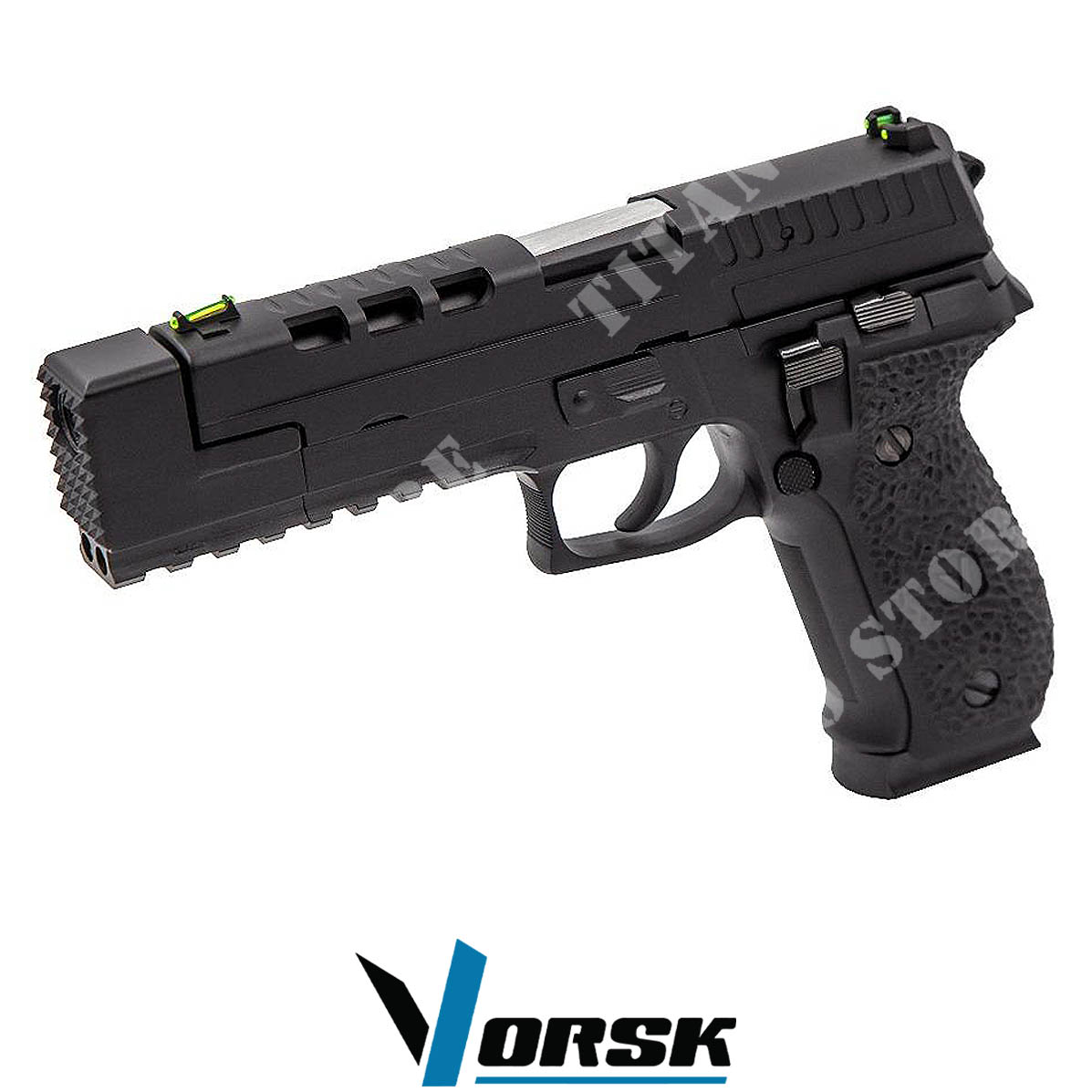 Pistola a gas vp26x nera vorsk (p-vgp-04-01): Pistole a gas scarrellanti  per Softair