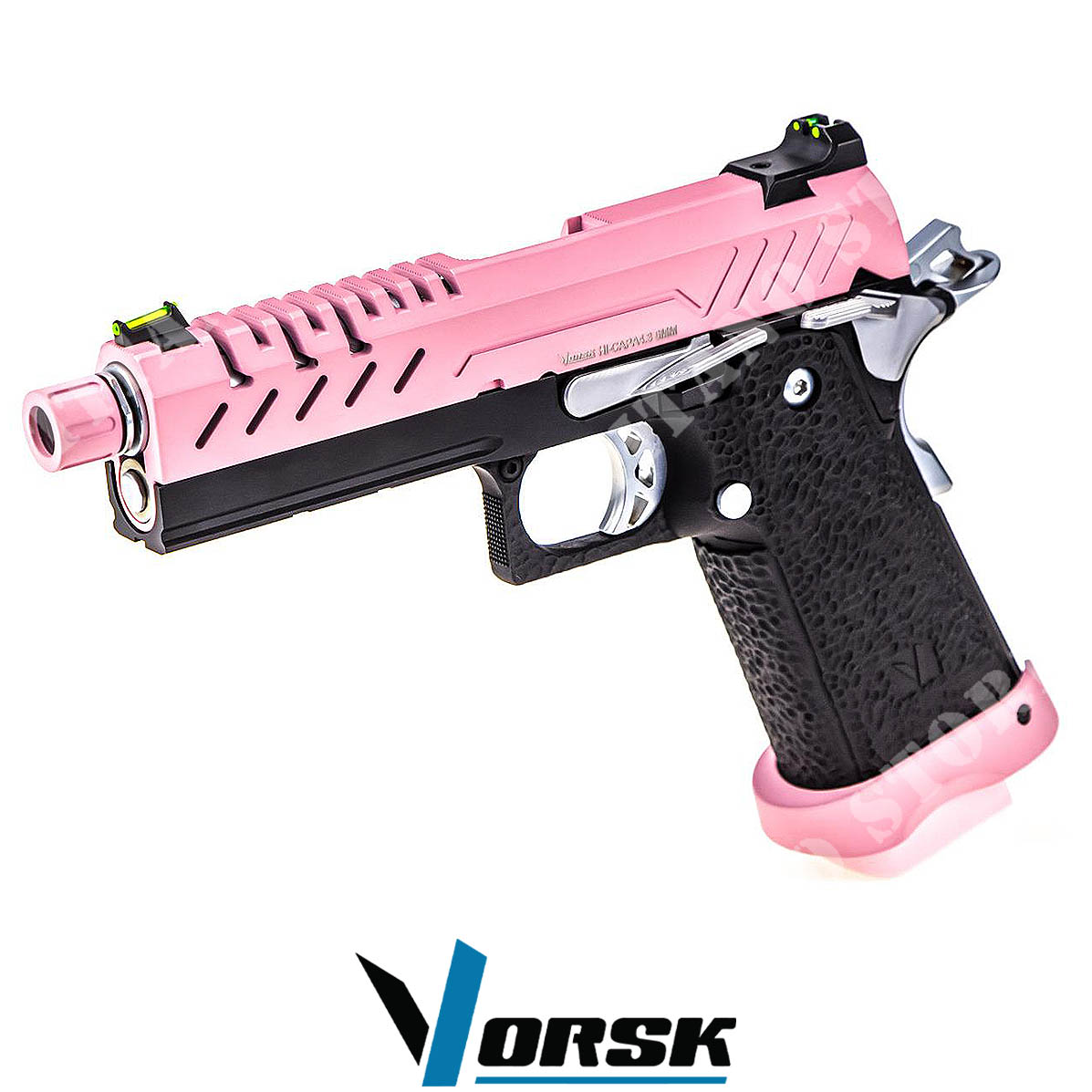 Pistola gas hi-capa 4.3 nera/rosa vorsk (p-vgp-02-07): Pistole a