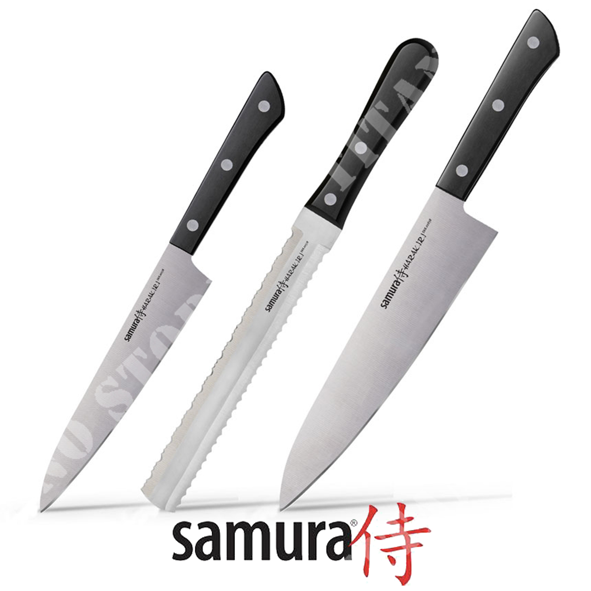 Set 3 pz harakiri cuoco-filettare-pane/surgelati samura (c670shr230),  Armeria