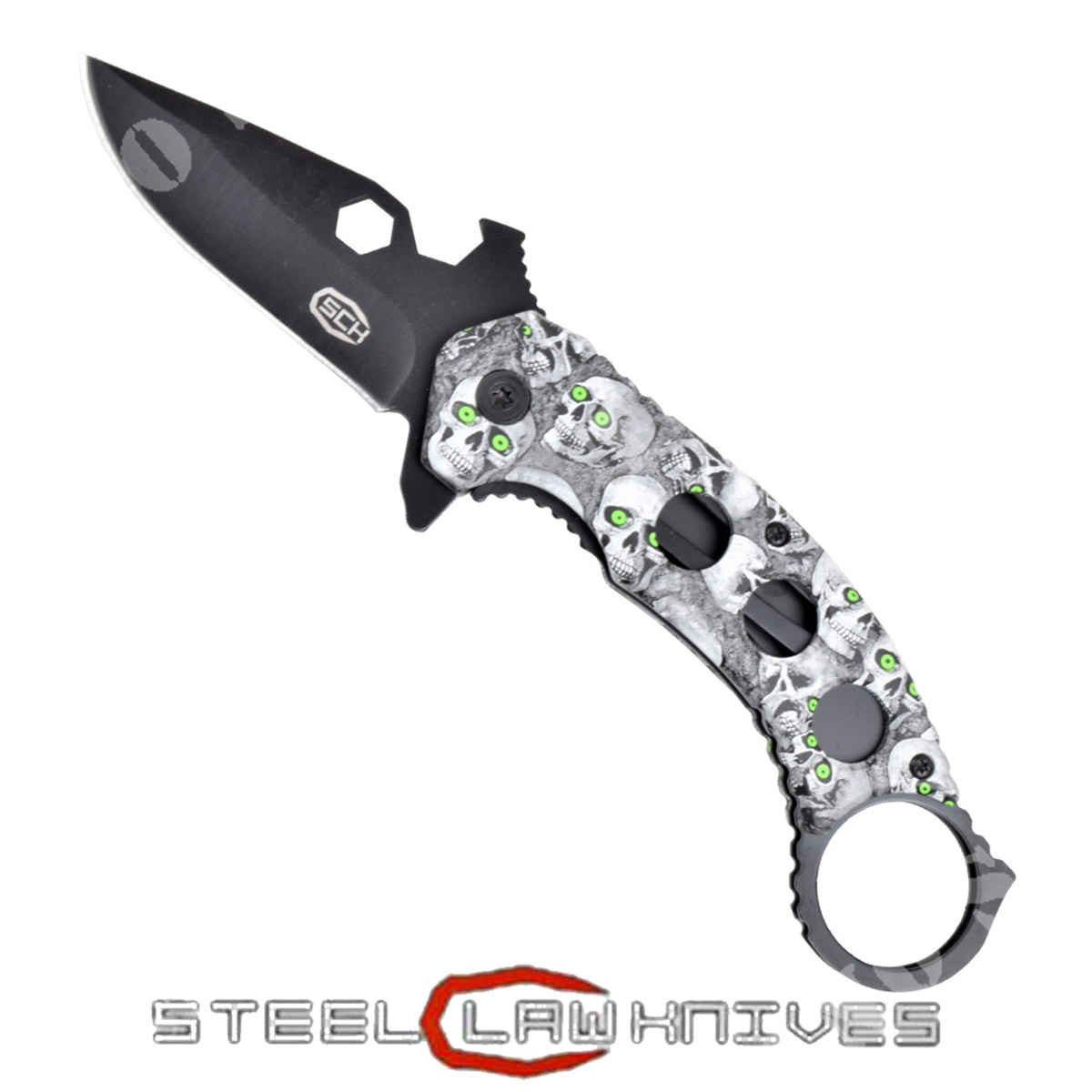 Coltello skull rchiudibile steel claw knives (cw-k98), Armeria