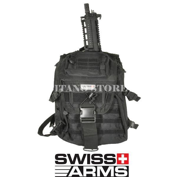Sac a dos compact gun swiss arms noir 604083 Sacs a dos sacs ceinture sacs pour Softair Titano Store