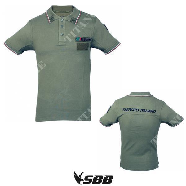 ITALIAN ARMY POLO SHIRT SIZE XS GREEN OLIVE SBB 3965XS