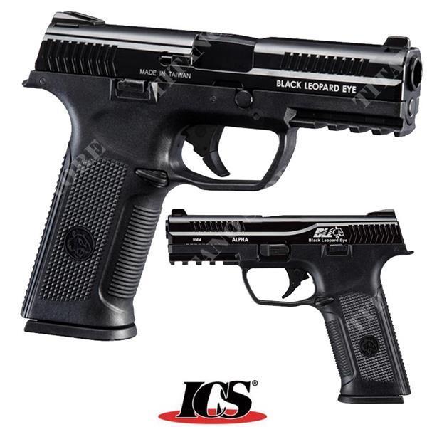 Ics gas alpha black leopard eye pistol (ble-001-sb): Gas guns for