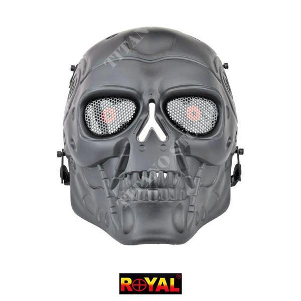 Maschera tattica regolabile terminator nero royal (wo-ma90b): Maschere -  occhiali e protezioni varie per Softair