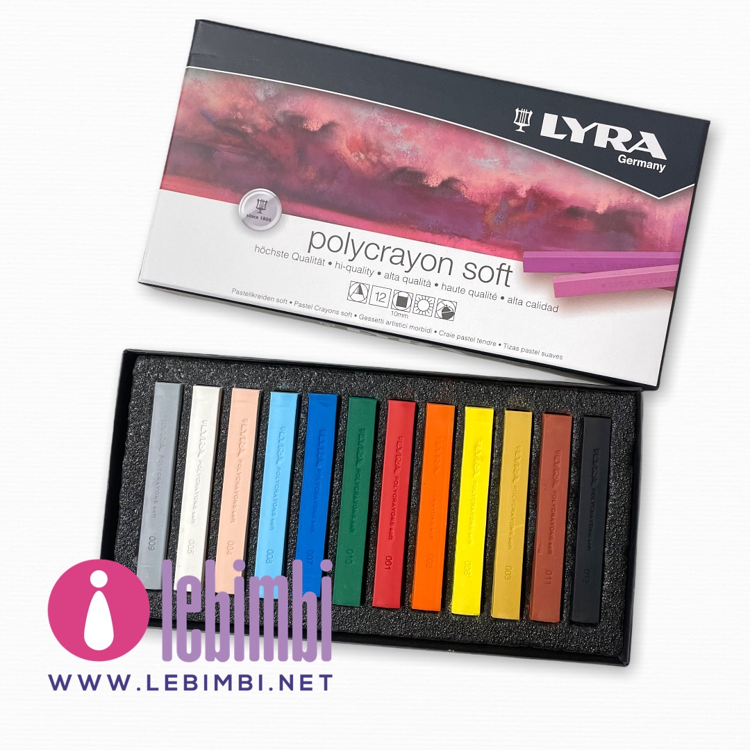 Gessetti Colorati Lyra Polycrayons Soft Confezioni CONFEZIONI 24 pz.