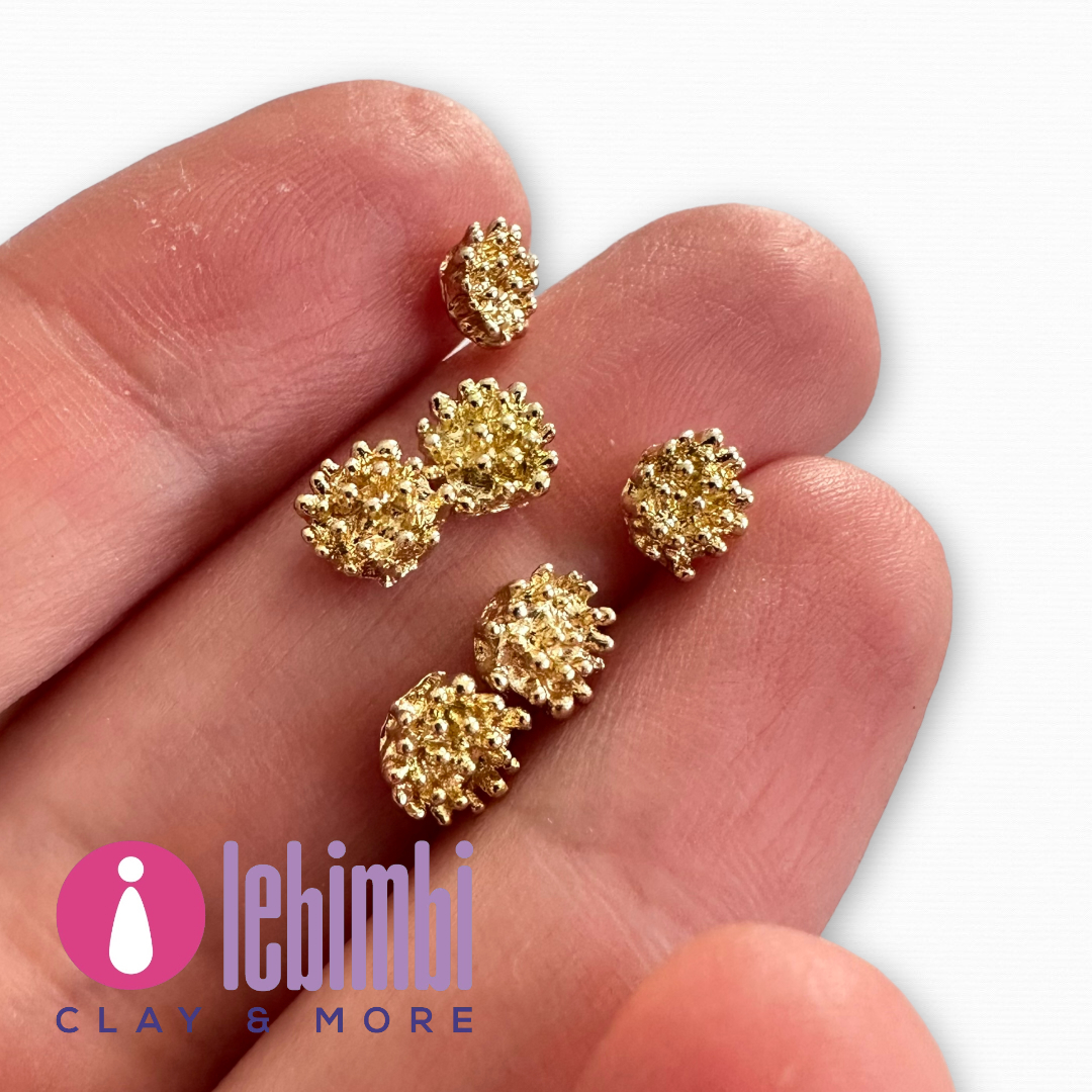 Micro pistilli /centrale fiori in metallo dorato - 6x3mm - 1 pezzo Online