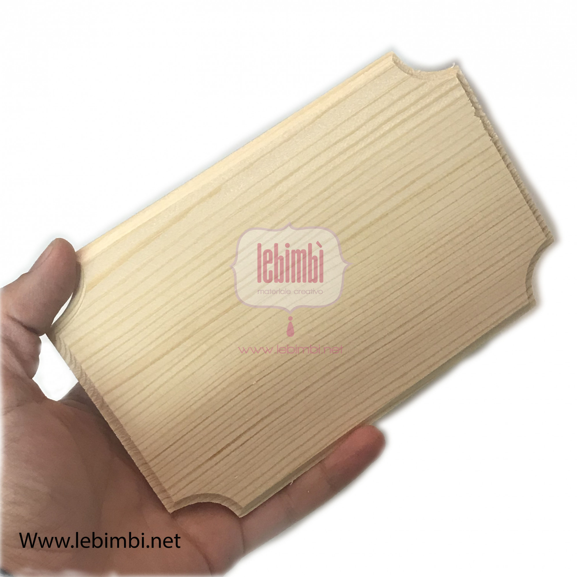 Base in legno grezzo, rettangolare, 16x10cm - 1 pezzo Online