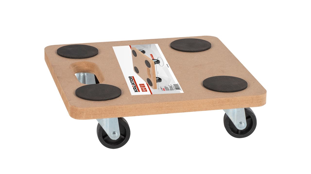 Carrello con 4 ruote girevoli per spostare mobili e oggetti pesati fino a  200 kg 29 x 29 cm krt670002 Online