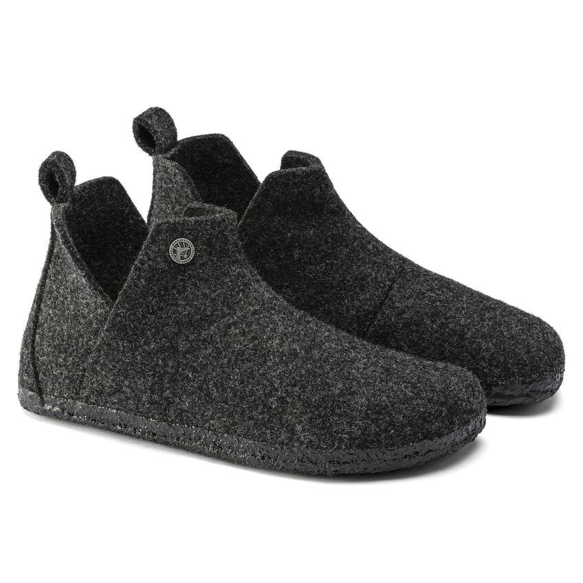 BIRKENSTOCK ANDERMATT SHEARLING ANTHRACITE LIGHT GREY PANTOFOLE ALLA CAVIGLIA CO - Foto 11 di 12