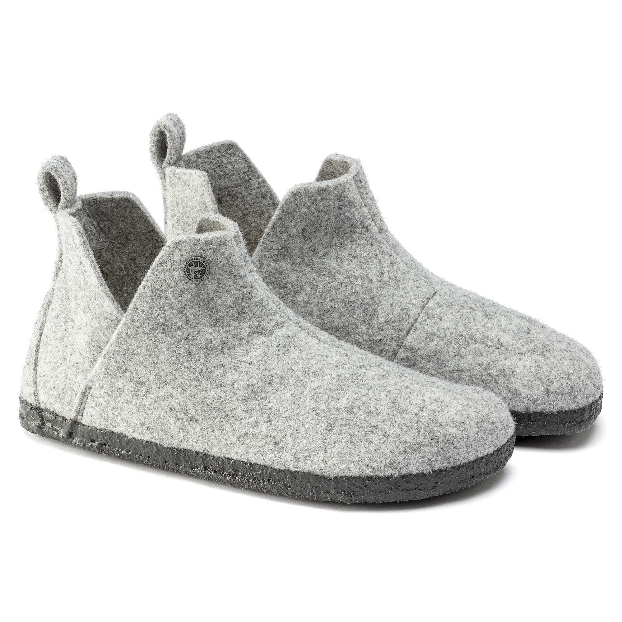 BIRKENSTOCK ANDERMATT SHEARLING ANTHRACITE LIGHT GREY PANTOFOLE ALLA CAVIGLIA CO - Foto 12 di 12