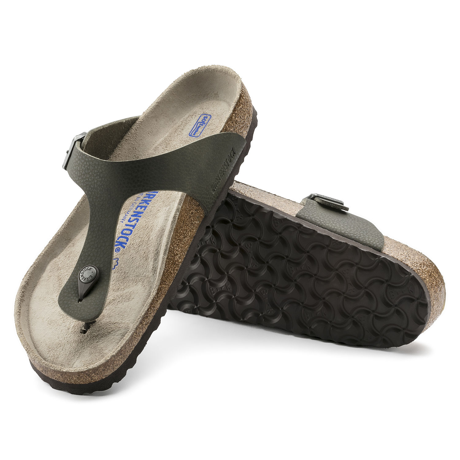 birkenstock gizeh mud green