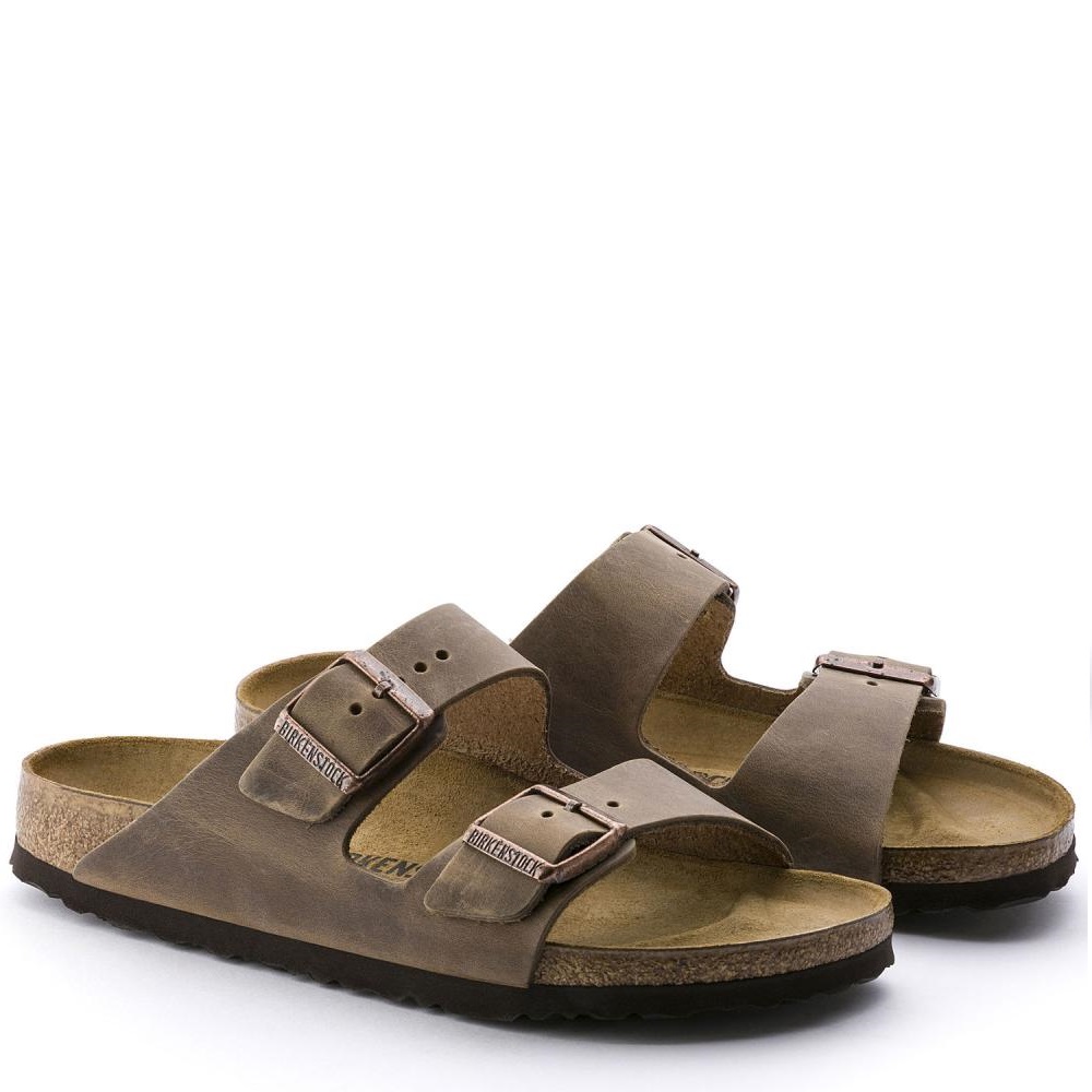 BIRKENSTOCK ARIZONA GEHOLTE LEDER HAUSSCHUHE TOBACCO BROWN SanitariaWeb