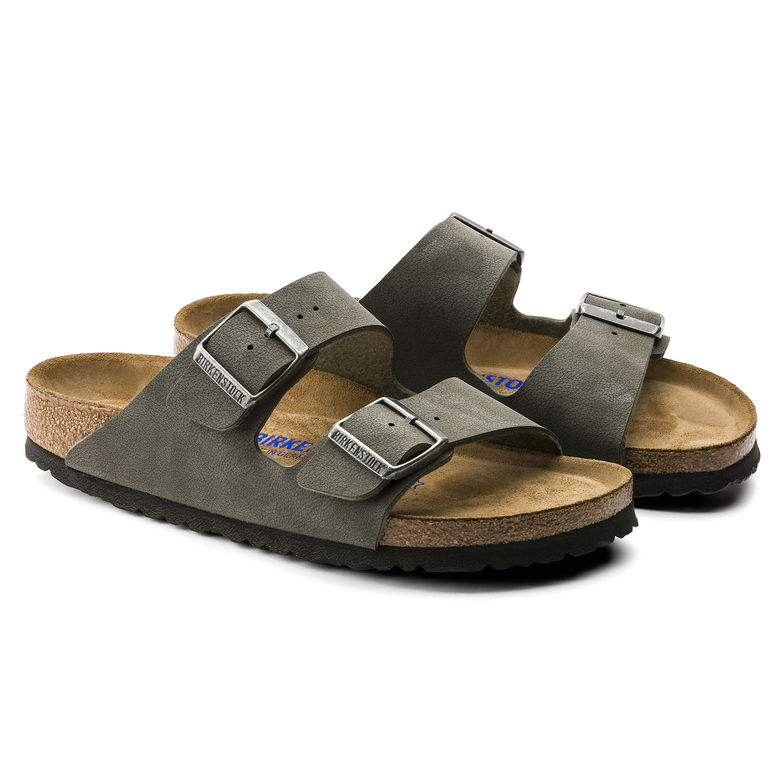 BIRKENSTOCK ARIZONA SOFT FOOTBED FLIP FLOPS UNISEX BIRKO FLOR NUBUCK ...