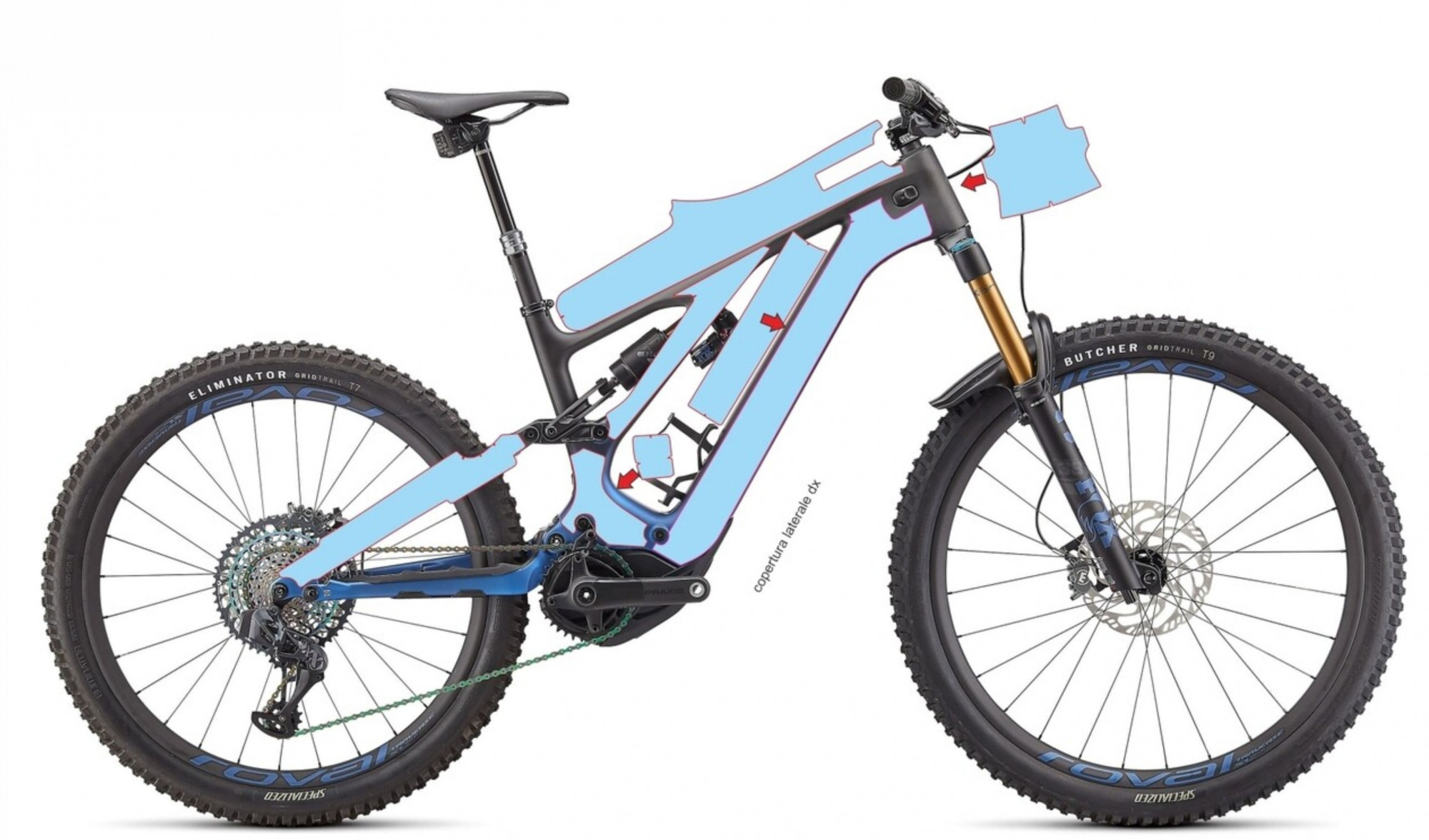 Protector cuadro carbono personalizado - adhesivo - pegatina - bicicleta -  vinilo