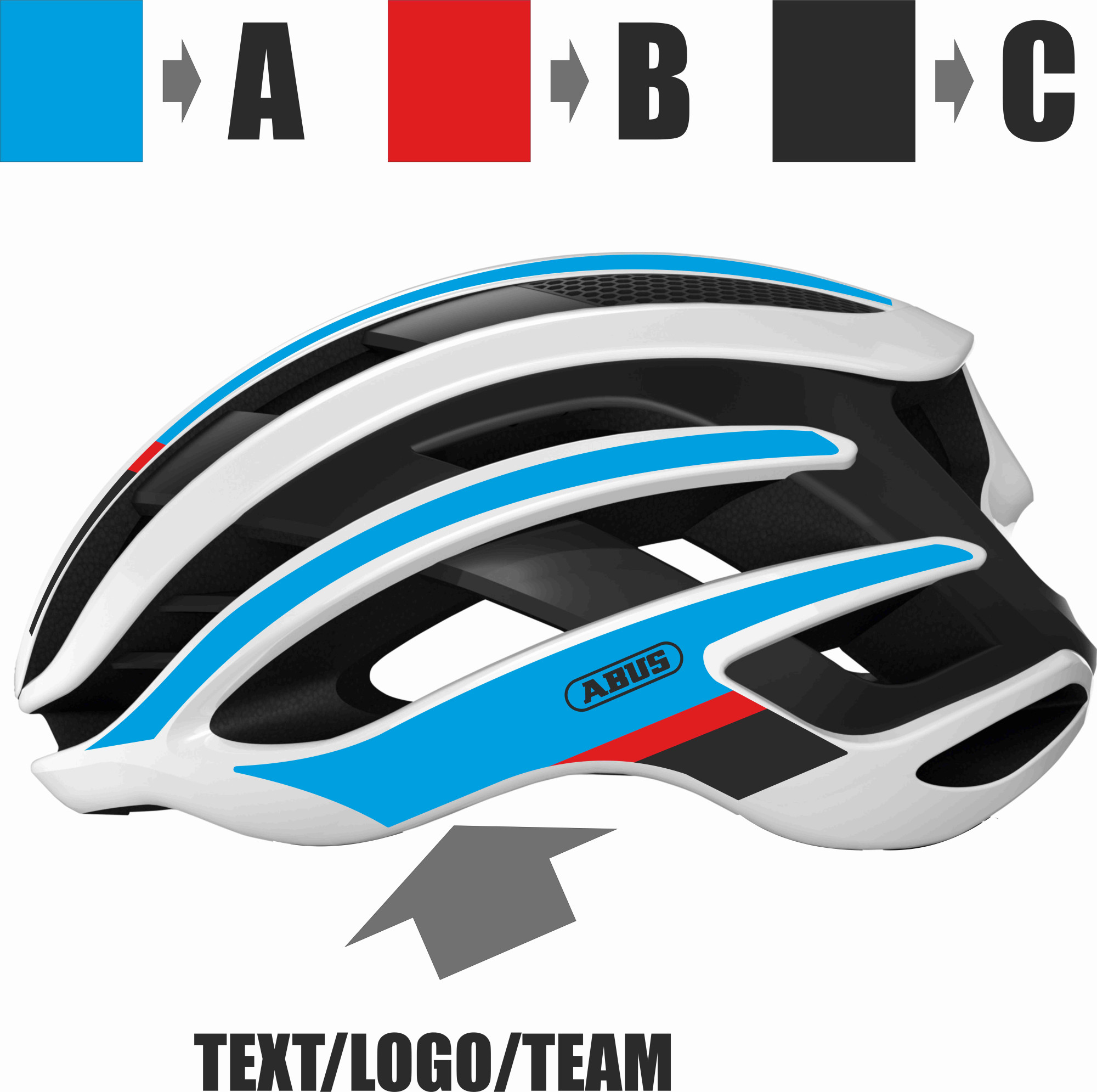 Kit adesivi per casco bici Lazer colore personalizzato