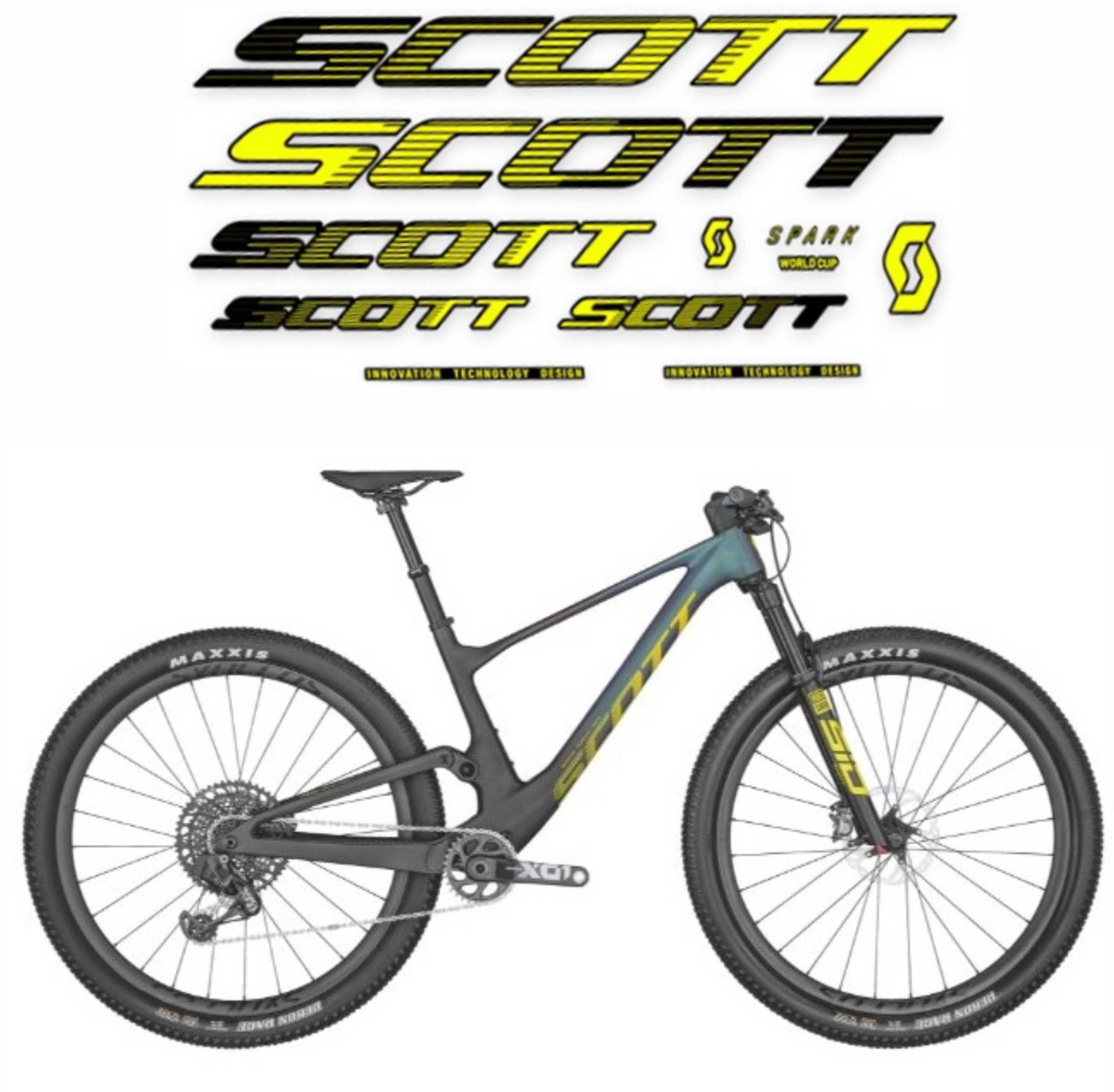 Kit d'autocollant pour cadre vélo Scott