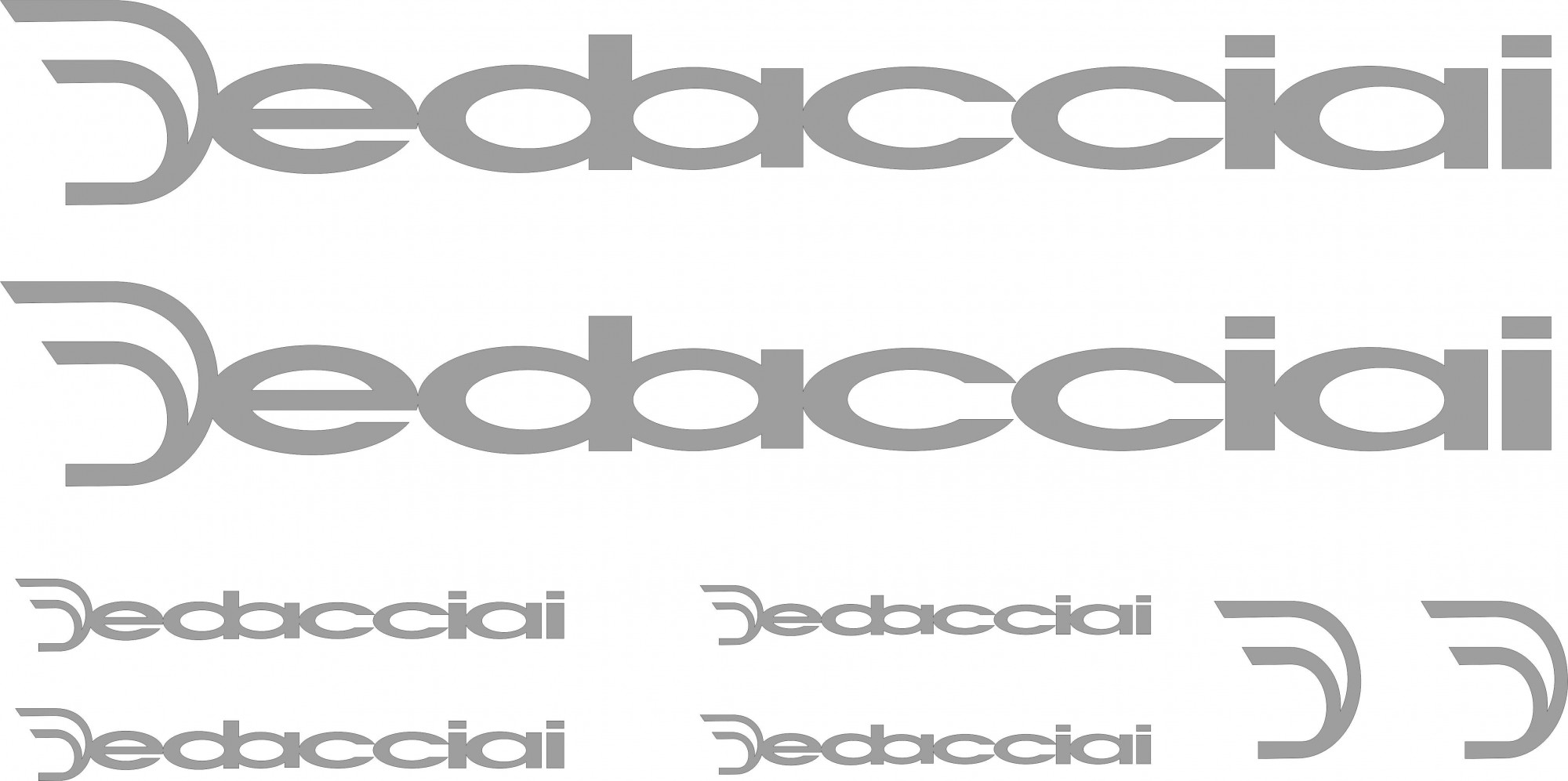 Dedacciai decal set choices frame and forks 