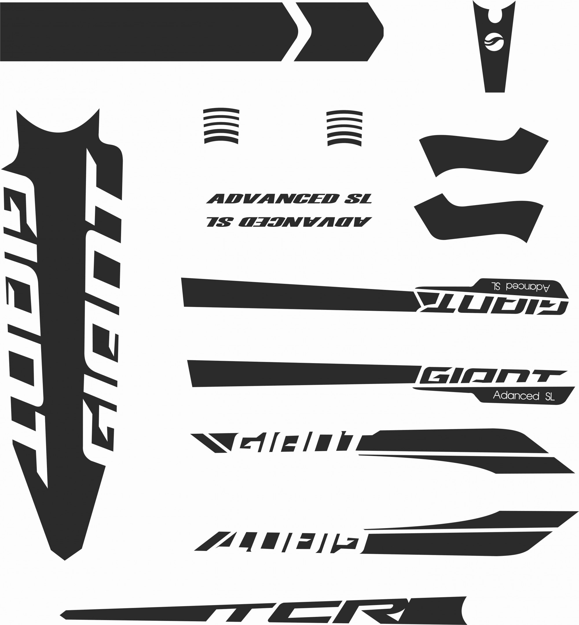 Frame stickers giant tcr advanced sl buy it now on Bikestickers.eu Bike Stickers