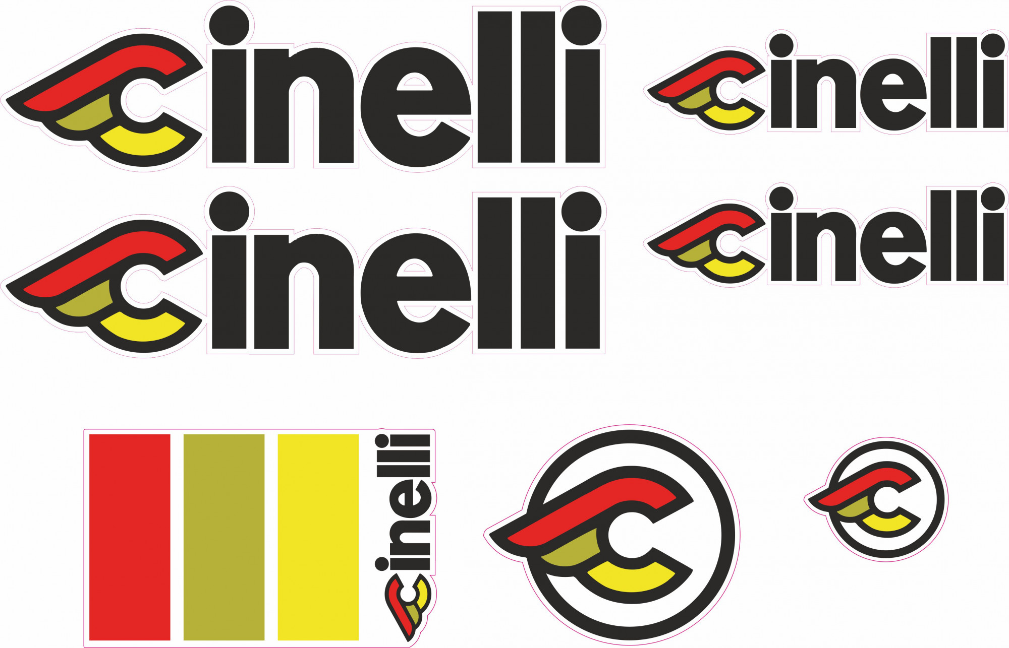 Frame stickers cinelli italo lupi 1979: buy it now on Bikestickers.eu ...