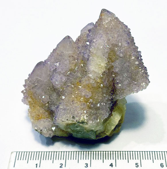 DRUSA QUARZO CITRINO Colore GREZZO Minerale Cristalli Punta Chakra Reiki Geode 